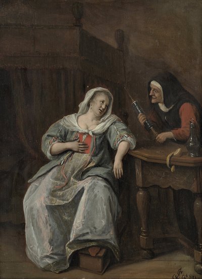 The Sick Woman by Jan Havickszoon Steen